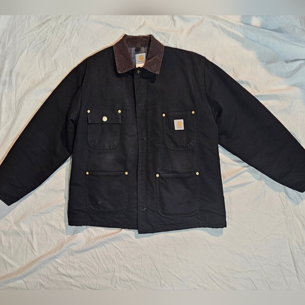 Carhartt duck canvass chore coat - Mens XL (Black)